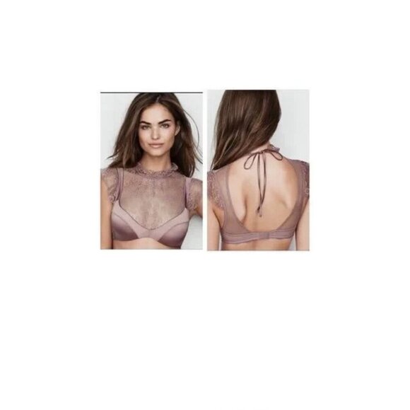 Victoria's Secret Other - NEW Victoria's Secret Dream Angel Lined Plunge Bra Size 34DD Purple Lacey Fairy